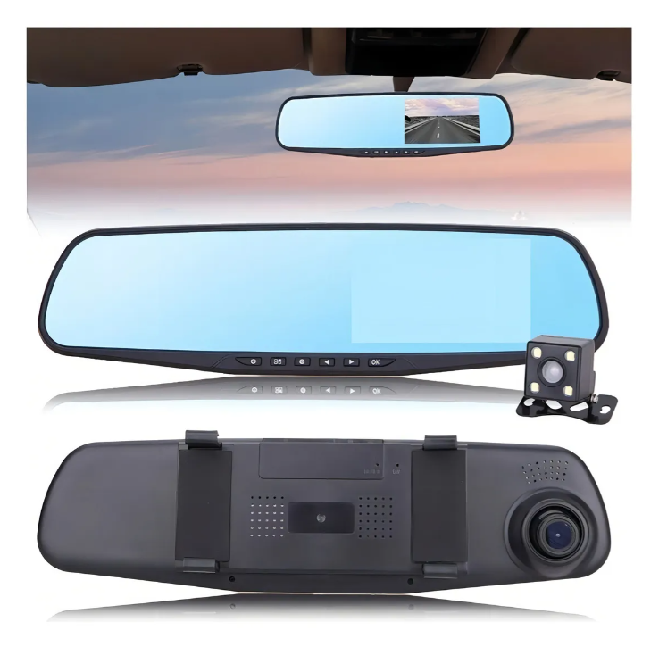 RetroCam Pro Chile - Convierte tu Espejo en una Cámara de Seguridad HD - Conduce con Confianza y Control Total