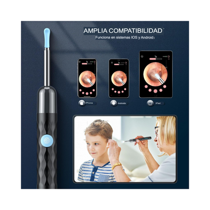 Wax Clean Vision™ - Limpiador de Oídos Inteligente con Cámara HD - Limpieza Segura y Precisa desde tu Celular