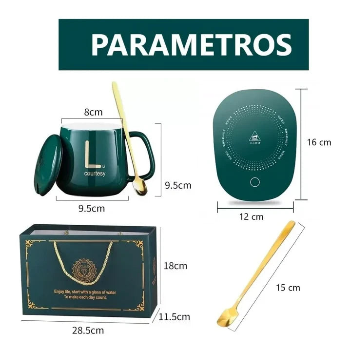 WarmCup Pro™ | Taza Inteligente con Base Calentadora - ¡Nunca más tomes café frío!