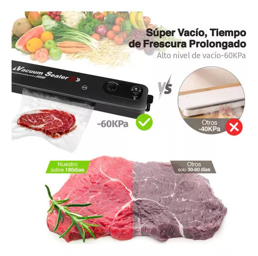 Sellador al vacío CurlerPro™ + ROLLO DE 5 M DE BOLSAS GRATIS