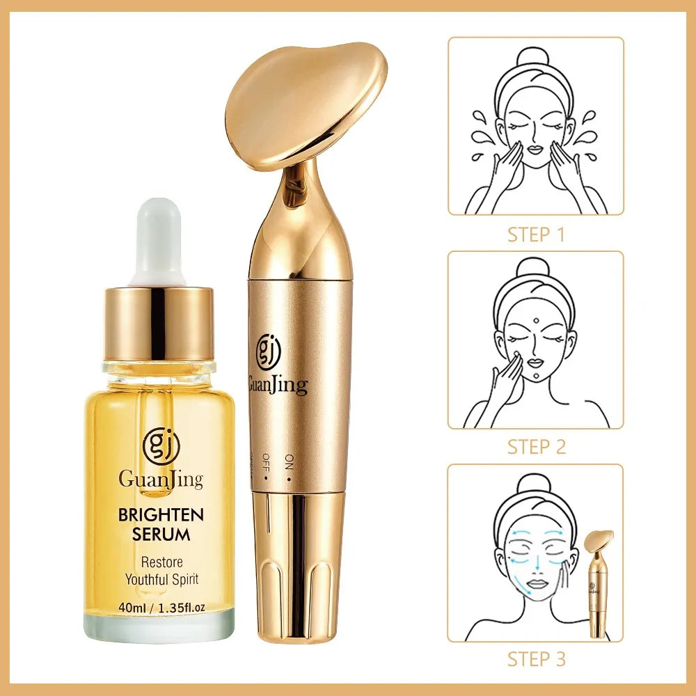 ✨ Kit Guanjing: Sérum Facial + Masajeador Rejuvenecedor - ✨ Tu rutina facial, ahora con efecto Glow