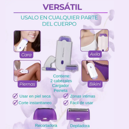 DepiPRO™ – Depiladora Láser Sin Dolor - Piel Suave en Casa + Exfoliante facial y depilador Totalmente Gratis