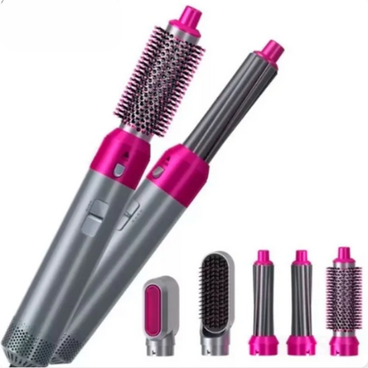 GlamStyle™ Cepillo Secador 5 en 1 + Guía de uso fácil y Peinados recomendados