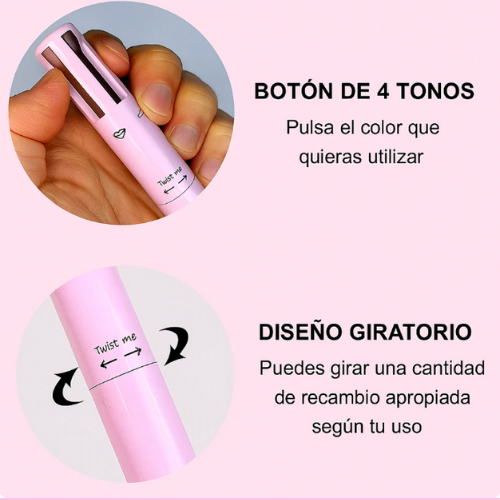 LAPIZ DE MAQUILLAJE 4 FUNCIONES - TODO LO QUE NECESITAS EN TU BOLSO
