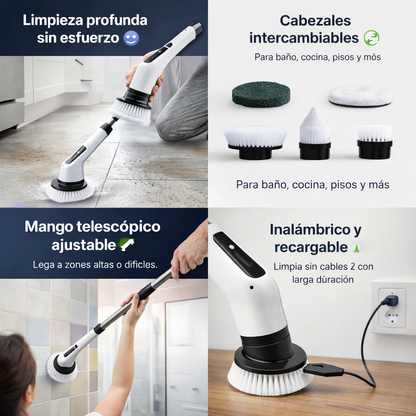 Cepillo Eléctrico 360° Multiuso Pro -  Limpieza sin esfuerzo en minutos ⚡+ KIT DE ACESORIOS COMPLETAMENTE GRATIS