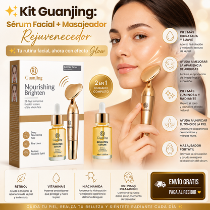 ✨ Kit Guanjing: Sérum Facial + Masajeador Rejuvenecedor - ✨ Tu rutina facial, ahora con efecto Glow