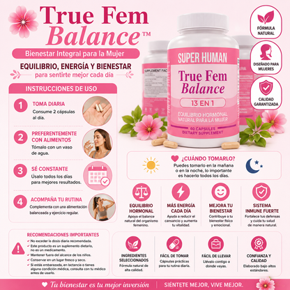 🌸 True Fem Balance™ | Bienestar Integral para la Mujer - Equilibrio, energía y bienestar para sentirte mejor cada día
