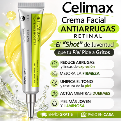 Celimax Crema Facial Antiarrugas Retinal -El  Shot de Juventud que tu Piel Pide a Gritos