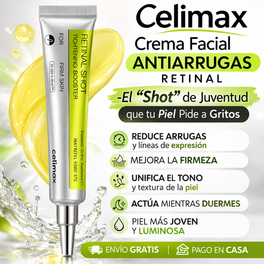 Celimax Crema Facial Antiarrugas Retinal -El  Shot de Juventud que tu Piel Pide a Gritos