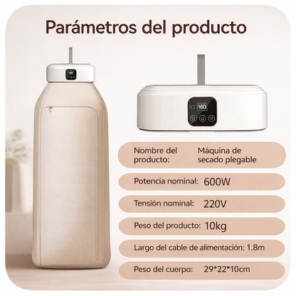 Secador Portátil TurboDry 10kg - Ahorra tiempo y espacio