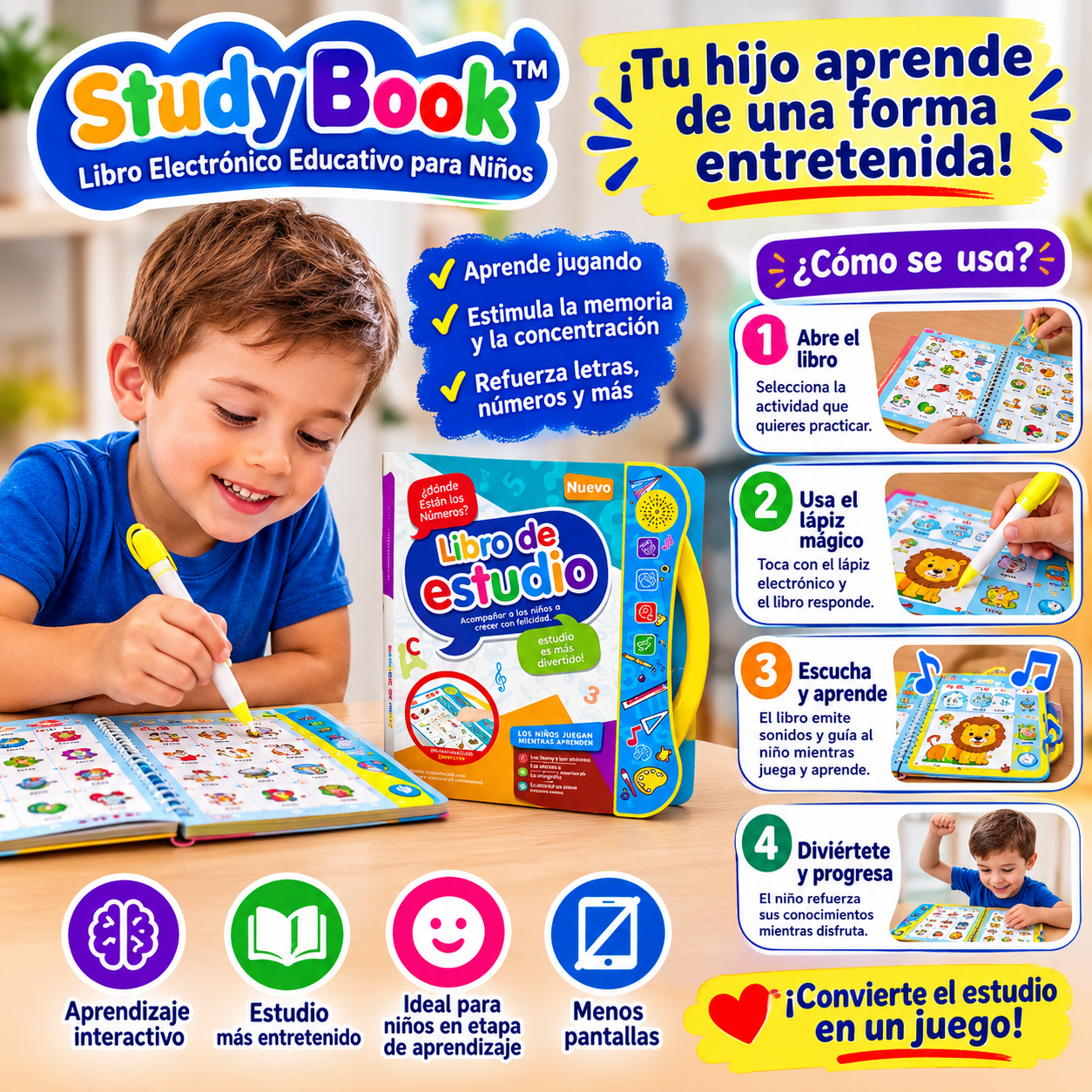 Study Book™ – Libro Electrónico Educativo para Niños