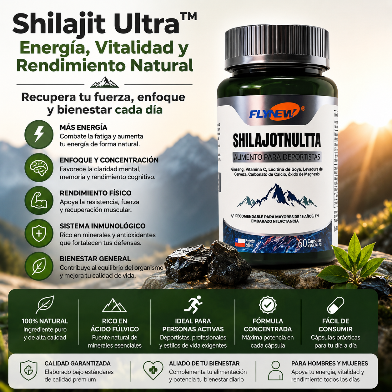 Shilajit Ultra™ | Energía, Vitalidad y Rendimiento Natural - Recupera tu fuerza, enfoque y bienestar cada día