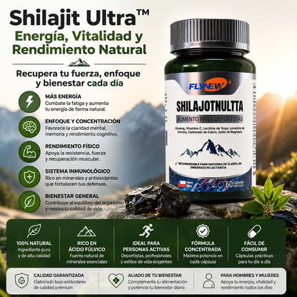 Shilajit Ultra™ | Energía, Vitalidad y Rendimiento Natural - Recupera tu fuerza, enfoque y bienestar cada día