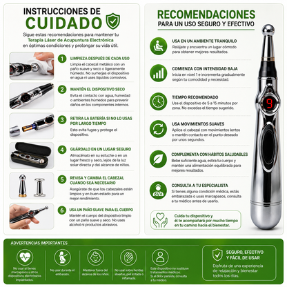 Meridian Energy Pen Pro™-Terapia Láser de Acupuntura Electrónica - Recupera tu bienestar de forma rápida y natural - Relajación y comodidad al alcance de tu mano