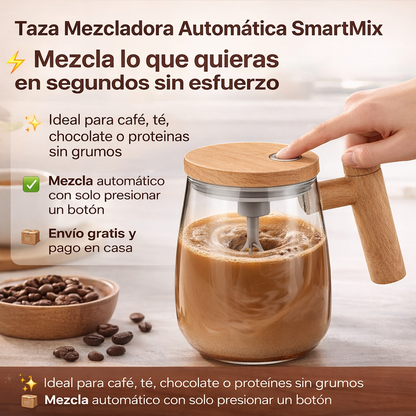 Taza Mezcladora Automática SmartMix - Mezcla lo que quieras en segundos sin esfuerzo ☕- Un regalo muy practico para Mama