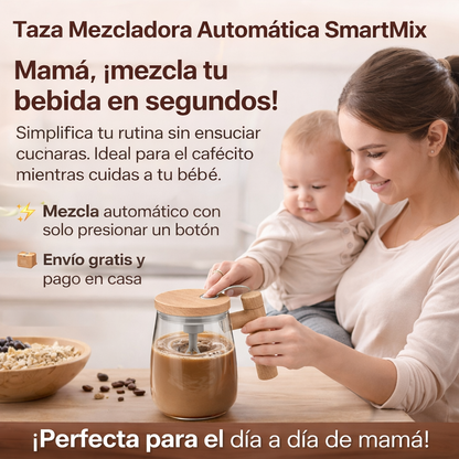 Taza Mezcladora Automática SmartMix - Mezcla lo que quieras en segundos sin esfuerzo ☕- Un regalo muy practico para Mama