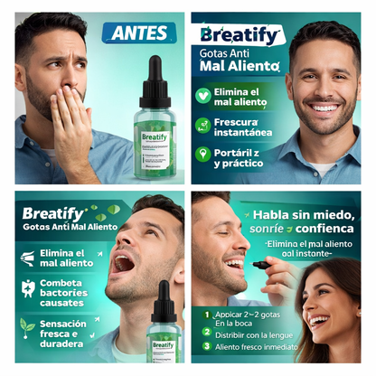 Breatify Gotas Anti Mal Aliento – Aliento Fresco Instantáneo en Segundos