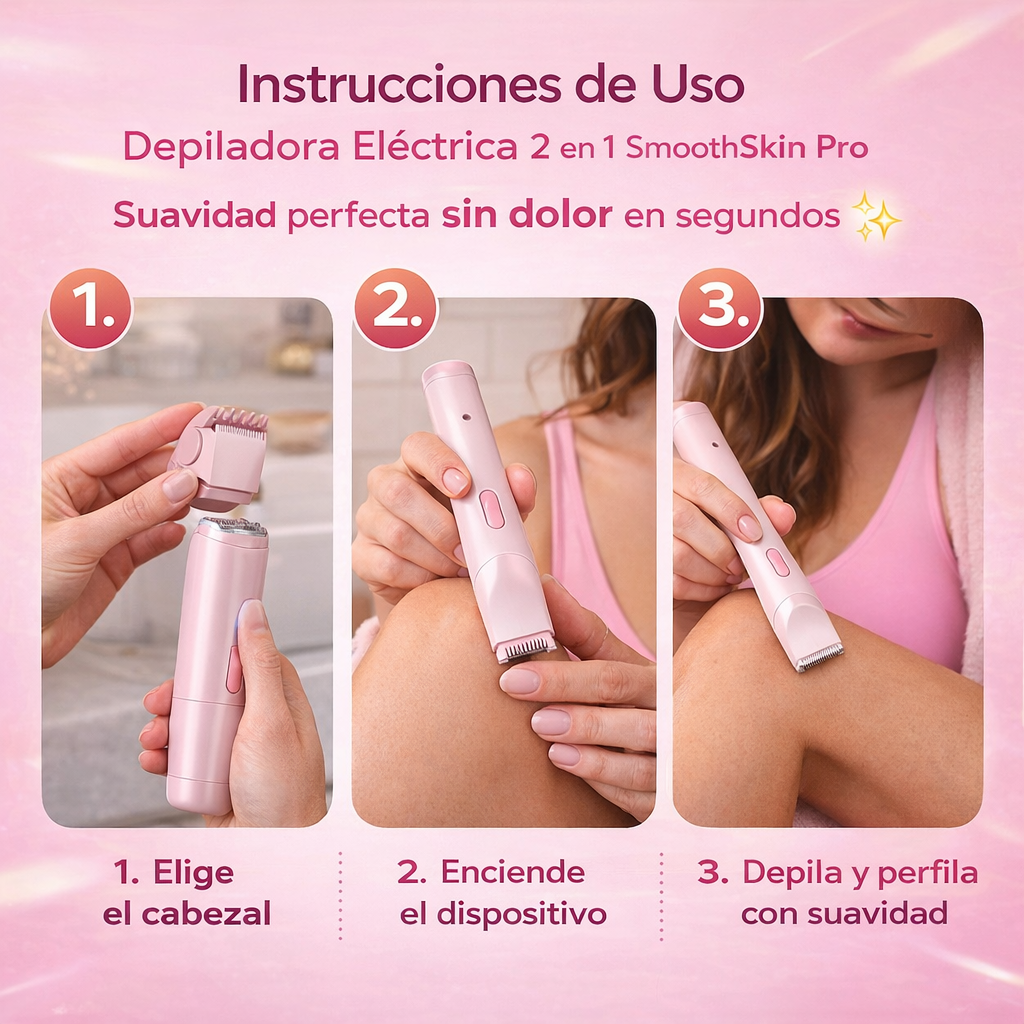 Depiladora Eléctrica 2 en 1 SmoothSkin Pro - Suavidad perfecta sin dolor en segundos ✨- Un Regalo perfecto para mama