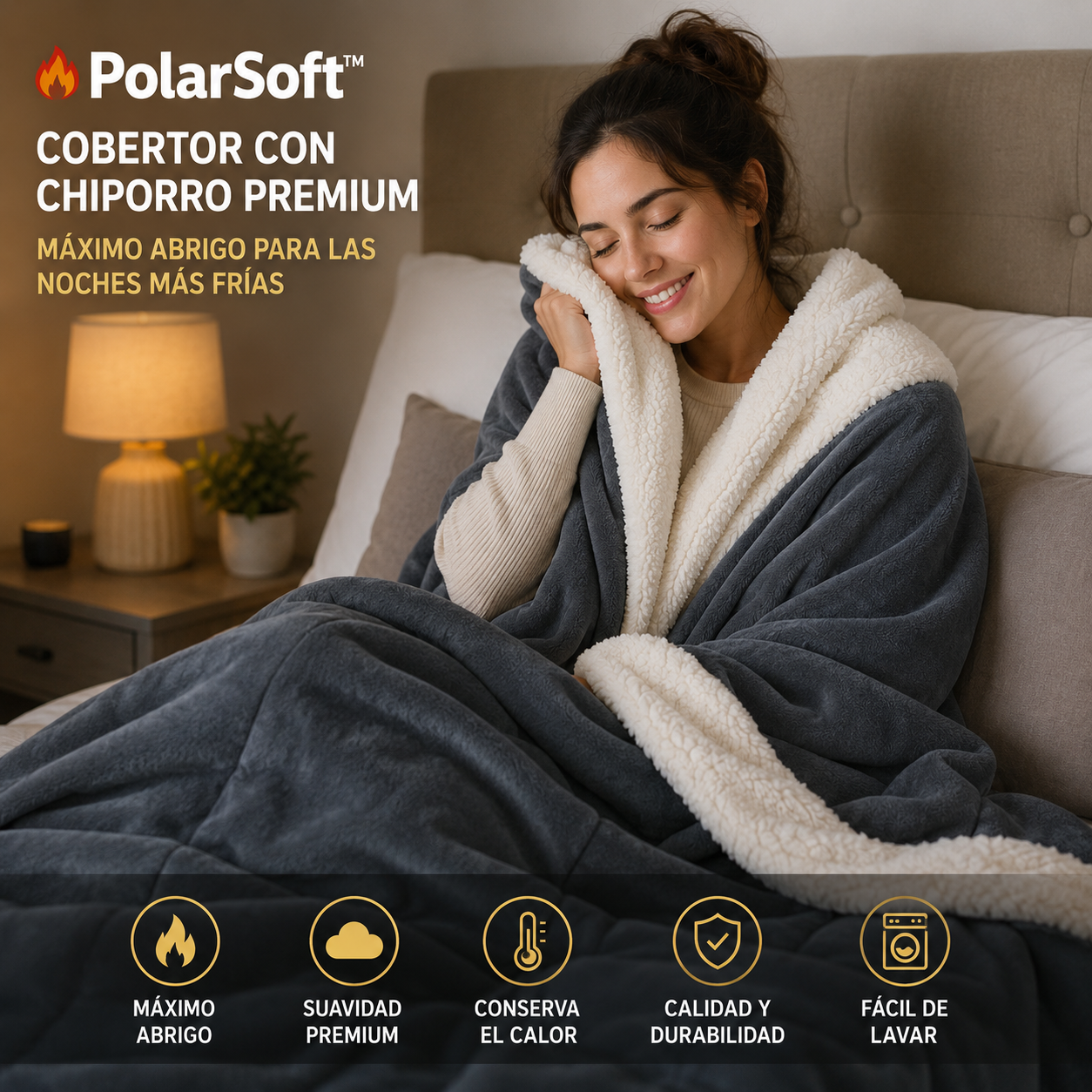 🔥 PolarSoft™ | Cobertor con Chiporro Premium - Máximo Abrigo para las Noches Más Frías