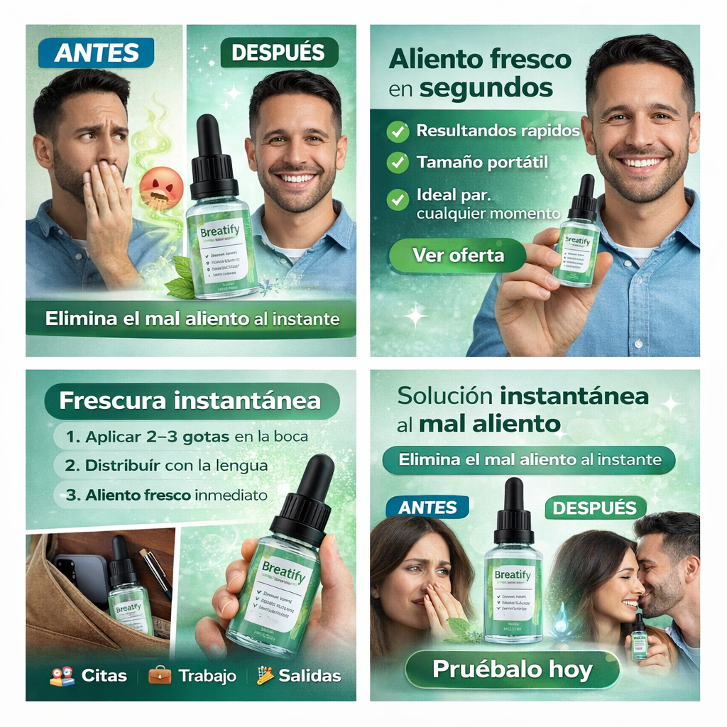 Breatify Gotas Anti Mal Aliento – Aliento Fresco Instantáneo en Segundos