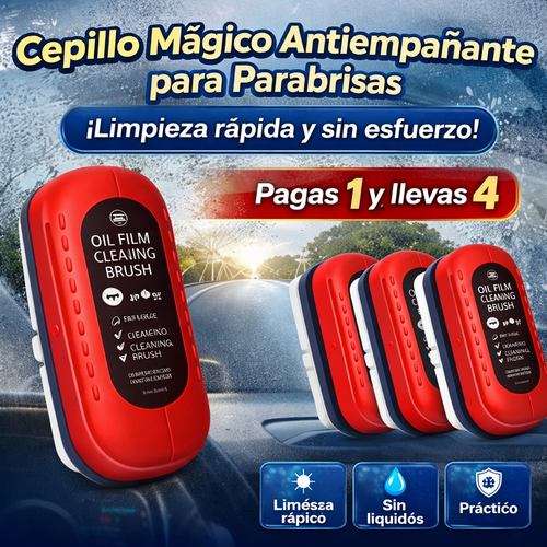 Cepillo Mágico Antiempañante para Parabrisas - Limpieza rápida y sin esfuerzo - Pagas 1 y llevas 4