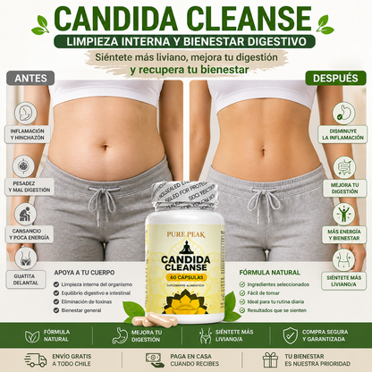 Candida Cleanse – Limpieza Interna y Bienestar Digestivo - Olvídate de la guatita delantal e inflamaciones en tu cuerpo