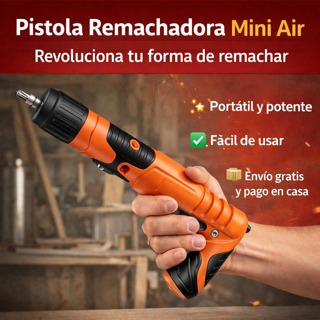 Pistola Remachadora Mini Air - ¡Fija todo en segundos sin esfuerzo!