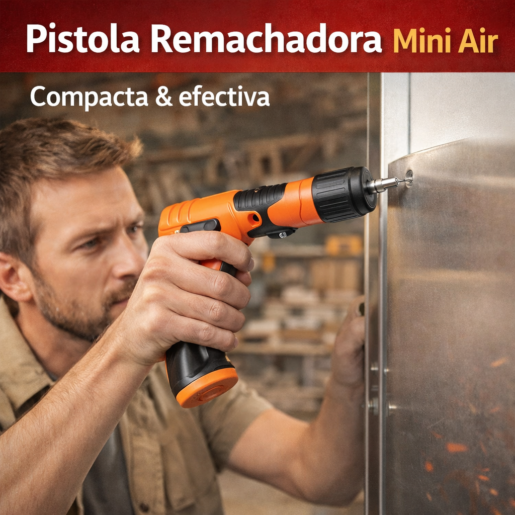 Pistola Remachadora Mini Air - ¡Fija todo en segundos sin esfuerzo!