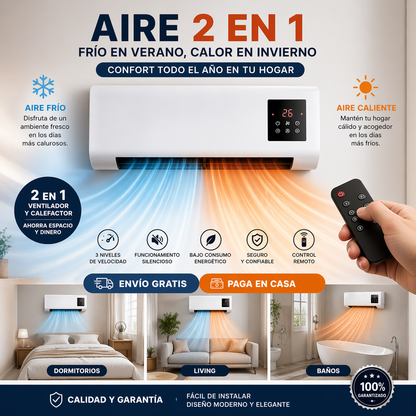ClimaPro – Aire 2 en 1 Frío y Calor – Confort Todo el Año