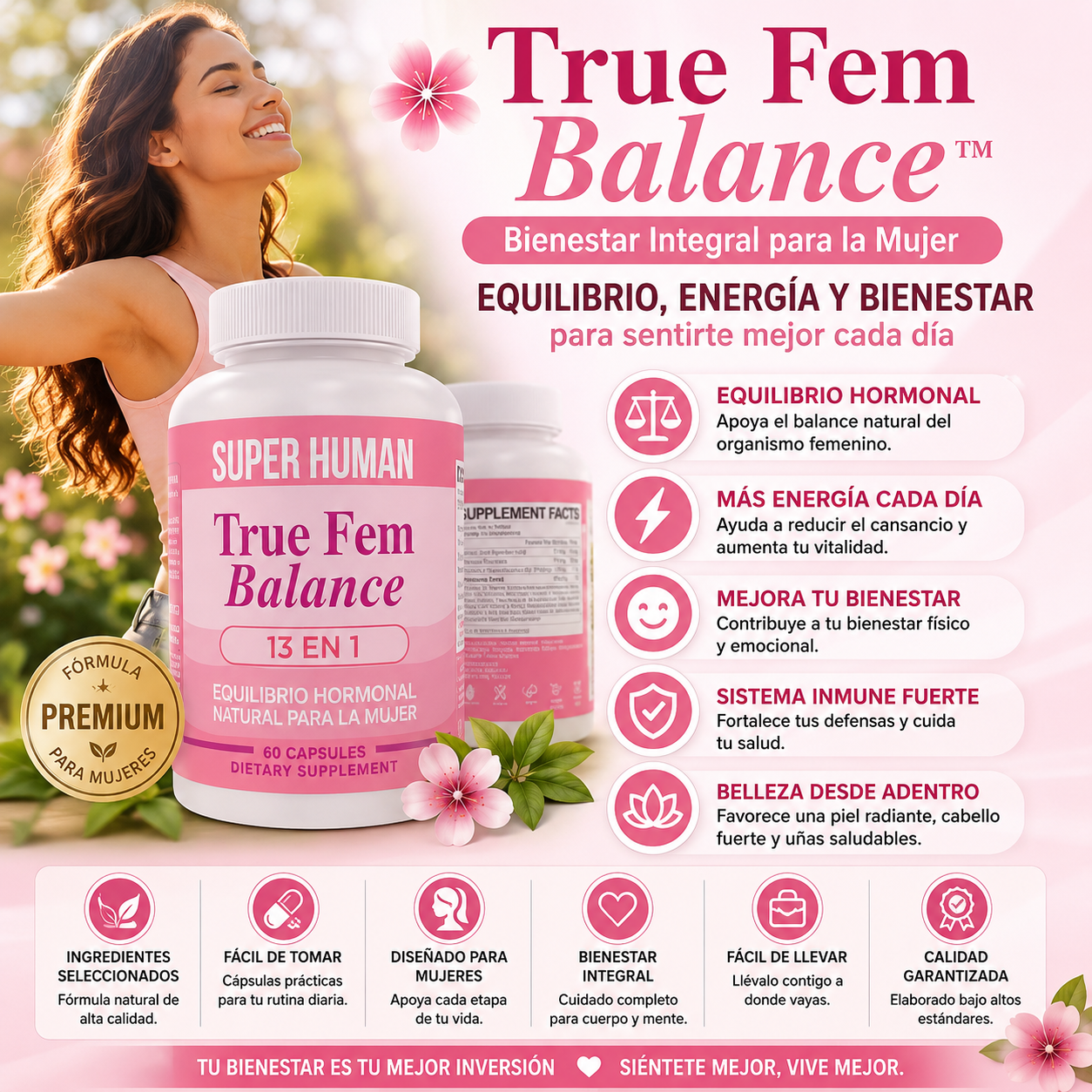 🌸 True Fem Balance™ | Bienestar Integral para la Mujer - Equilibrio, energía y bienestar para sentirte mejor cada día